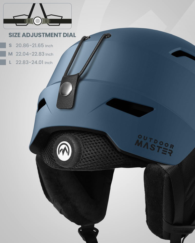 OutdoorMaster Ski Helmet Set,Snowboard Helmet with Goggles for Adults - Durable PC Shell, Protective EPS Foam & 10 Cooling Vents -Snow Helmets for Men, Women & Youth - Image 4