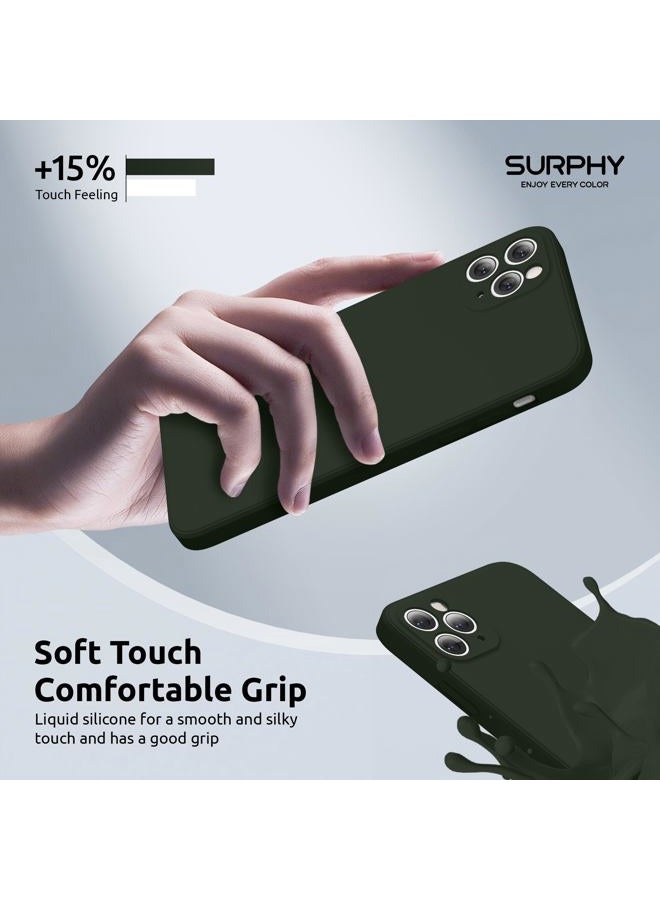 SURPHY Square Silicone Case Compatible with iPhone 11 Pro Max Case, Liquid Silicone Slim Fit Case (Individual Protection for Each Len) for iPhone 11 Pro Max 6.5", Cyprus Green - Image 5