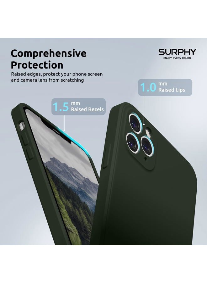 SURPHY Square Silicone Case Compatible with iPhone 11 Pro Max Case, Liquid Silicone Slim Fit Case (Individual Protection for Each Len) for iPhone 11 Pro Max 6.5", Cyprus Green - Image 4