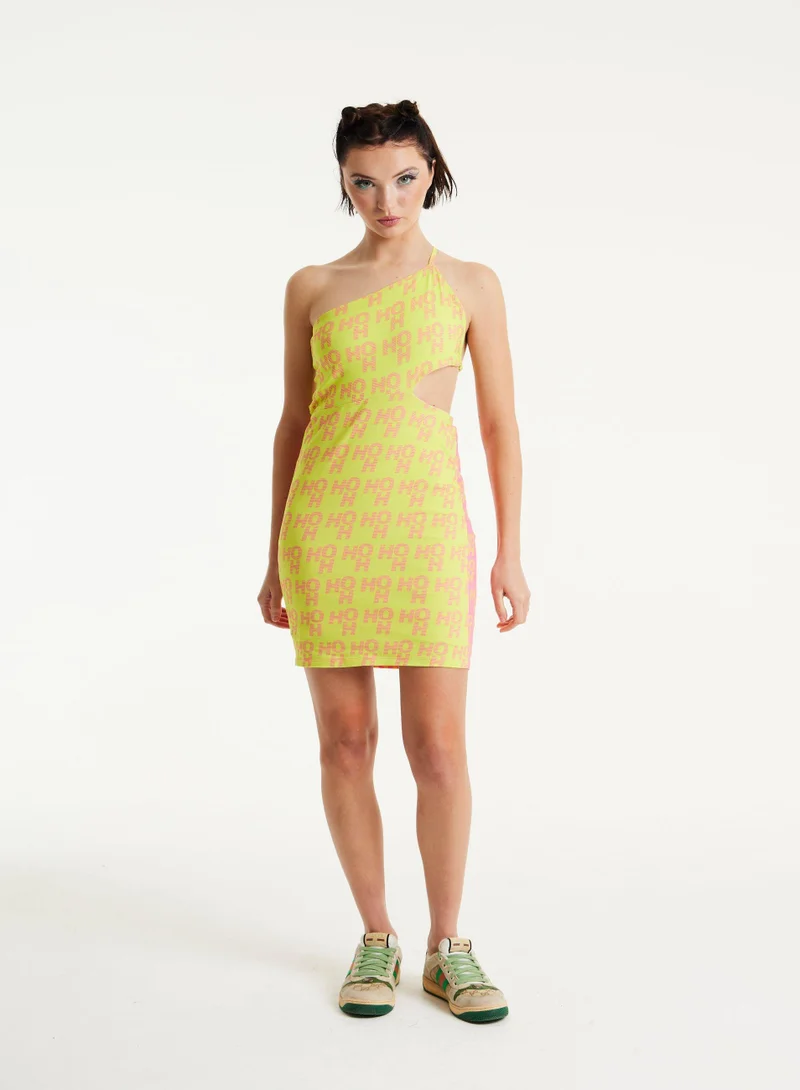 هاوس أوف هولاند فستان قصير جيرسي بألوان متباينة