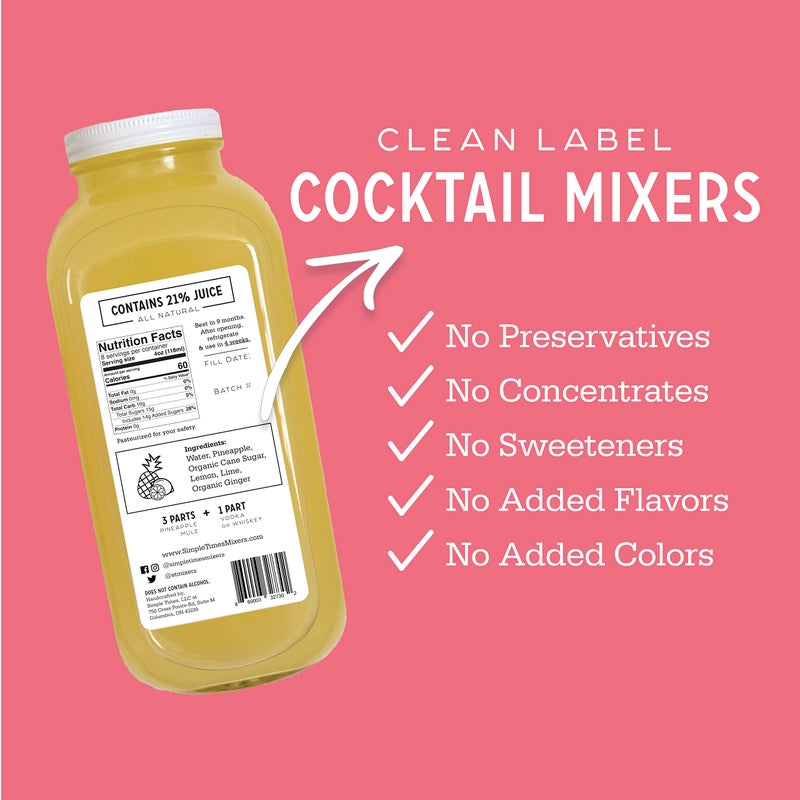 Simple Times Mixers: Classics 4-Pack (4x 8oz)│Real Ingredient Cocktail Mixers│Just Add Alcohol - Image 4