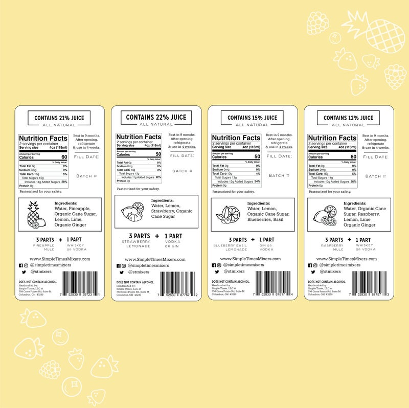 Simple Times Mixers: Classics 4-Pack (4x 8oz)│Real Ingredient Cocktail Mixers│Just Add Alcohol - Image 3