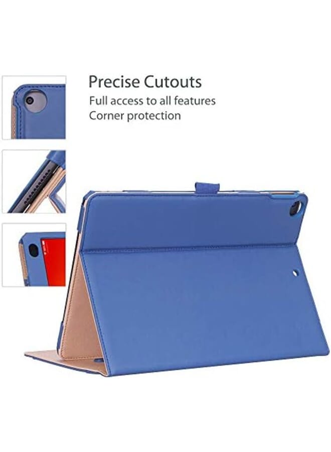Procases Ipad 10.2 Inch Case 2021 9Th 2020 8Th 2019 7Th Generation Ipad Case Leather Vintage Stand Folio Cover Protective Case For 10.2 Inch Ipad 9Th Gen 8Th Gen 7Th Gen Navy - Image 4