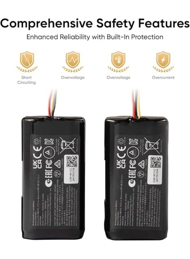 eufy Robot Vacuum Cleaner Replacement Battery Pack*2, Compatible with X10 Pro Omni and X9 Pro - Image 2