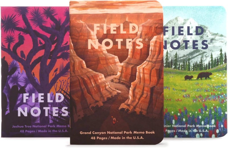 Field Notes : National Parks Series (Series B - Grand Canyon, Joshua Tree, Mount Rainier) - Graph Paper Memo Book 3-Pack - 3.5 x 5.5 Inch - Image 1