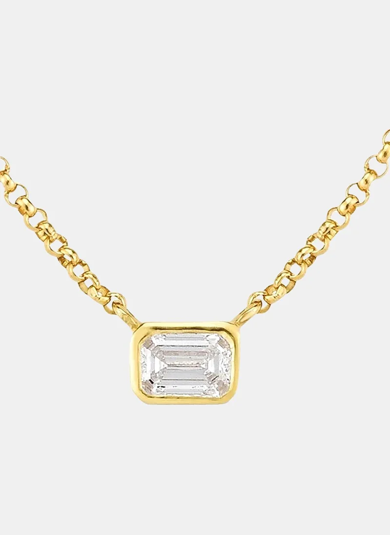 ليو جو عقد بعنصر مربع مرصع بالكريستال