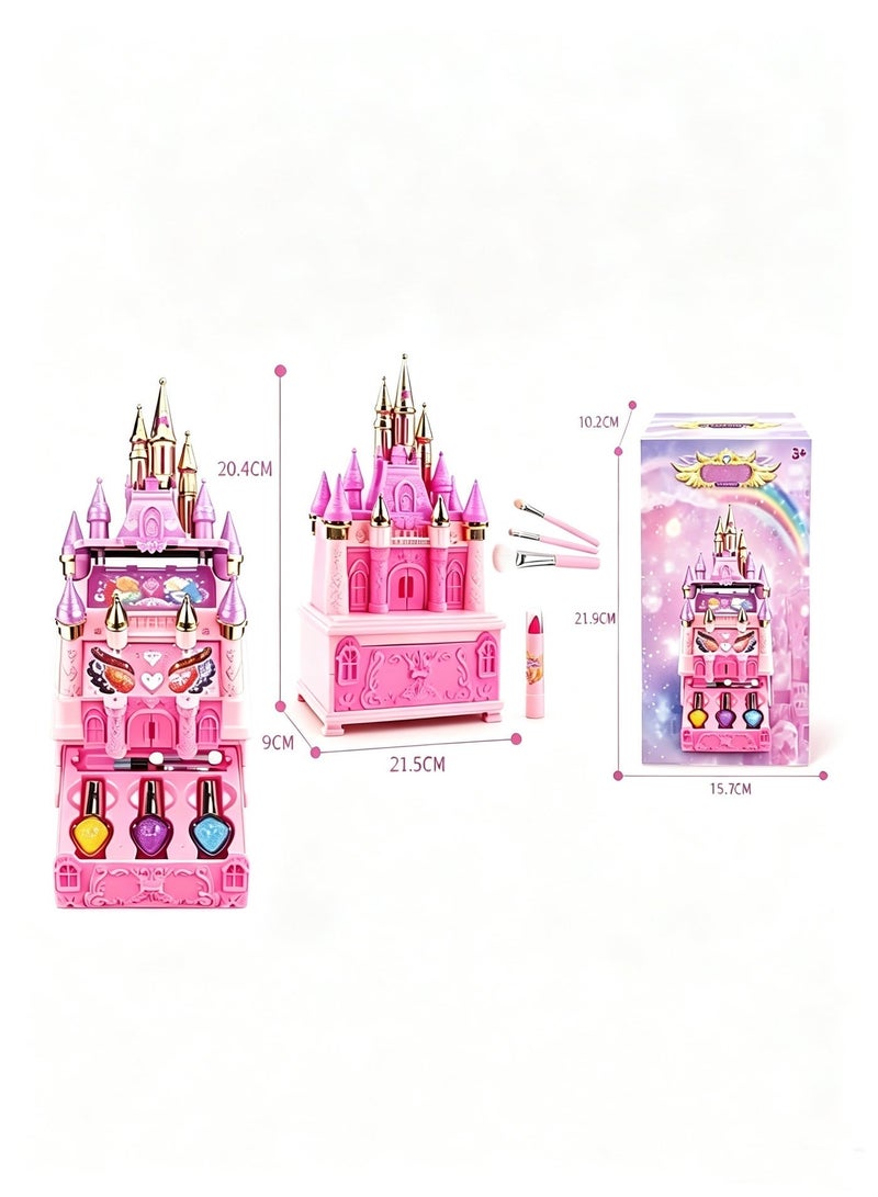 SUCITY Kids Makeup Sets for Girls Kids Makeup Sets for Girls 3+ Play Make Up Kit, Best Toys for Little Girl, Princess Toddler Kid Stuff, Ages 3-12 Year Old Girl Birthday Gifts(Castle） - Image 3