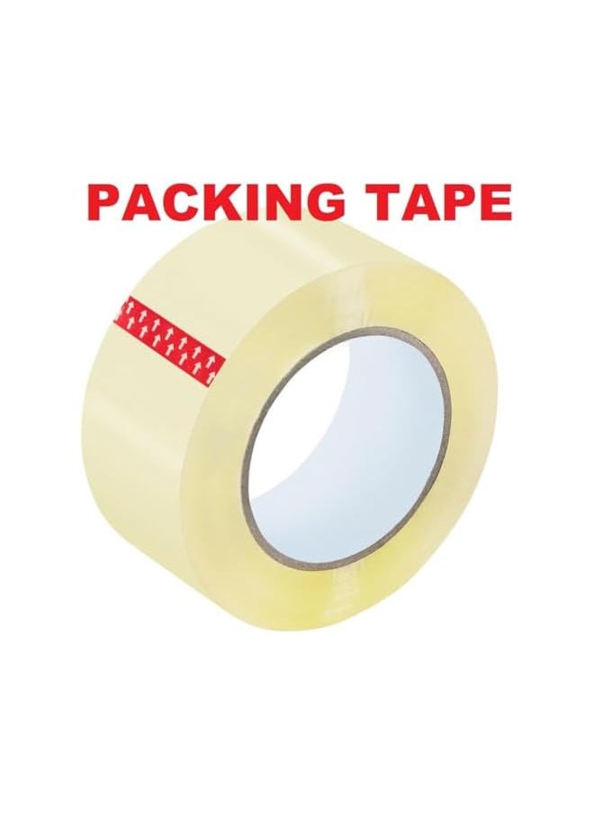 PROMASS - promass Clear Packing Tape - 2 Inches x 100 Yards | Strong Heavy Duty Packaging Tape for Sealing Parcel Boxes, Moving Boxes, Houses, Large Postal Bags, Office Supplies (6 Rolls) - Image 1
