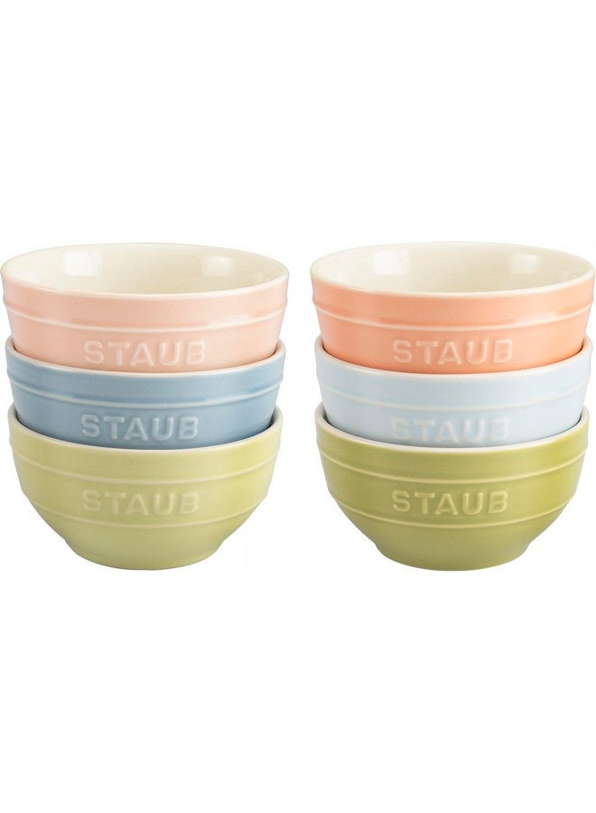 Staub Ceramic 6-pc 4.75-inch Small Universal Bowl Macaron Pastel Colors - Image 1