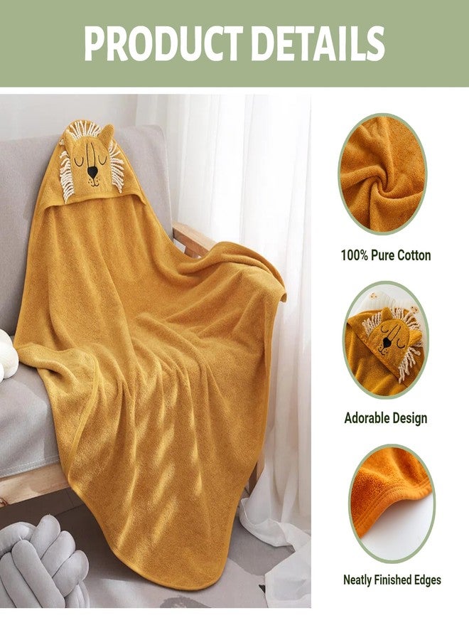 SEVDO 2 Pack Hooded Baby Towels, 100% Cotton, 35"x35" Hooded Towels - Image 2