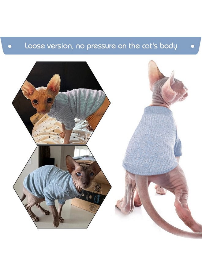 دينتران قميص قطط DENTRUN Sphynx بدون شعر، تي شيرت قطط، ملابس قطط قابلة للتنفس، سترة ذات رقبة مدورة، ملابس قطط رائعة، سترة بيجامة، بذلة - Image 4