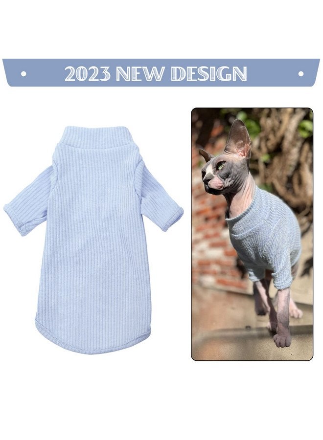 دينتران قميص قطط DENTRUN Sphynx بدون شعر، تي شيرت قطط، ملابس قطط قابلة للتنفس، سترة ذات رقبة مدورة، ملابس قطط رائعة، سترة بيجامة، بذلة - Image 2