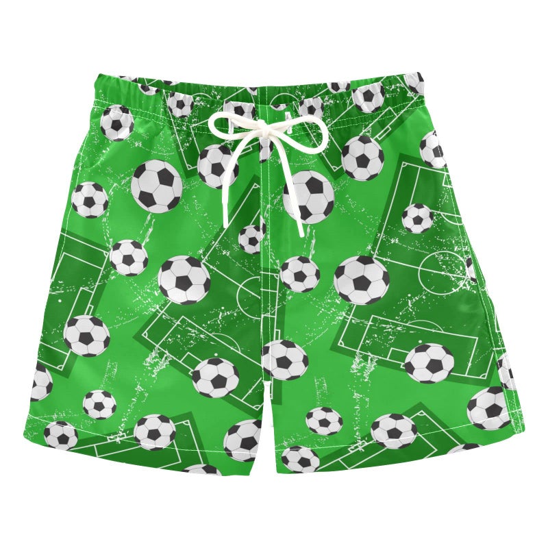 Aflyko Sport Board Shorts Soccer Play Game Field Green Boys Girls Swim Kid Trunk Beach Swimwear Bathing Suit - Image 2