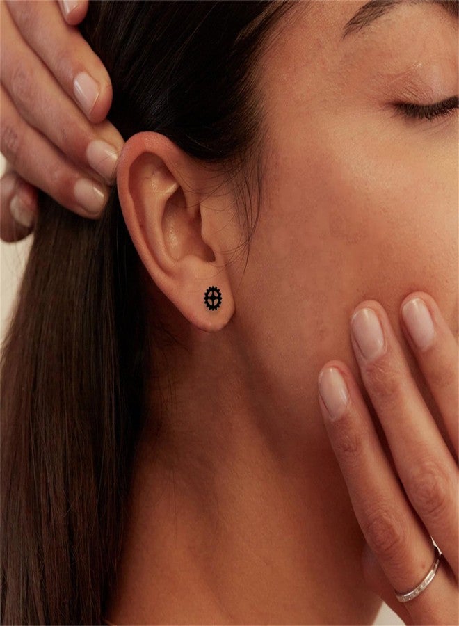 مجموعة أقراط RLHRNDE المكونة من 6 أزواج بتصميم ستيمبانك للرجال والنساء، أقراط قوطية مخصصة لأدوات السيارات الكهربائية، أقراط ميكانيكية، أقراط مرصعة، مجوهرات هدايا لحفلات الهالوين التنكرية (معدات) - Image 2