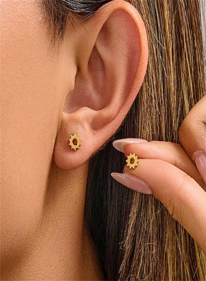 مجموعة أقراط RLHRNDE المكونة من 6 أزواج بتصميم ستيمبانك للرجال والنساء، أقراط قوطية مخصصة لأدوات السيارات الكهربائية، أقراط ميكانيكية، أقراط مرصعة، مجوهرات هدايا لحفلات الهالوين التنكرية (معدات) - Image 4