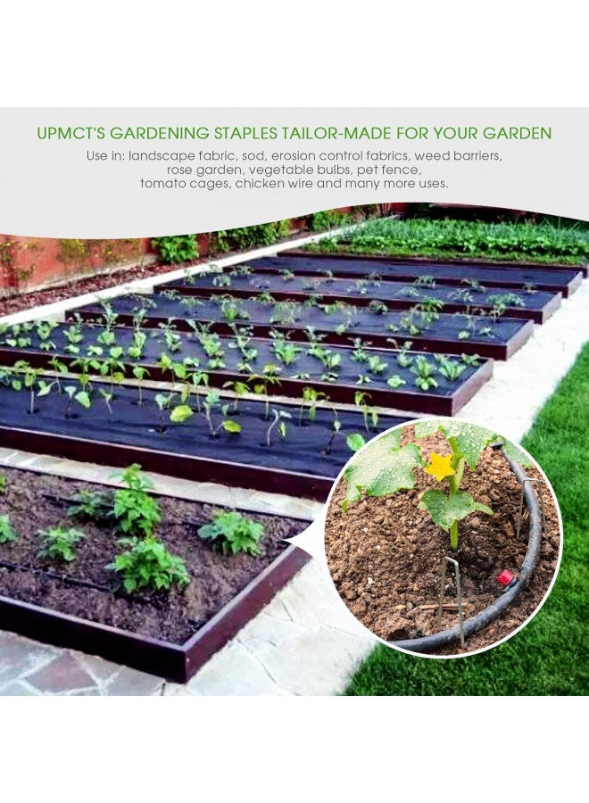 UPMCT 12 Inch Galvanized Garden Landscape Staples Stakes, 25 50 100 PCS Anti-Rust Garden Staples U-Shaped Landscape Pins for Secure Lawn Fabric (25, 12 Inch) - Image 4
