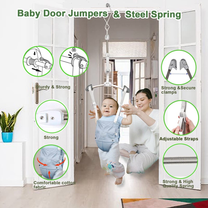 HI SUYI Baby Door Jumpers and Bouncers Exerciser Set with Door Clamp Adjustable Strap for Toddler Infant 6-24 Months CPC & CE Certified - Image 3