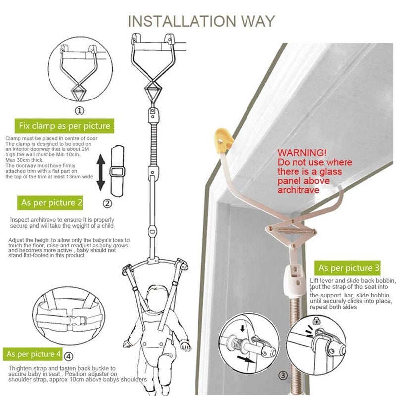 HI SUYI Baby Door Jumpers and Bouncers Exerciser Set with Door Clamp Adjustable Strap for Toddler Infant 6-24 Months CPC & CE Certified - Image 4