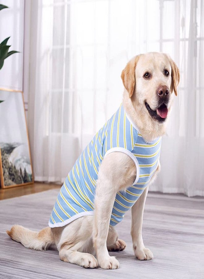 PETANGEL Cotton Striped T- Shirt for Medium/Large Dogs | Breathable Stretchy Fashion Big Dogs Clothes for Beagle, Corgi, Husky, Labarador, Golden Retriver, Samoyed etc (Size: 2XL) - Image 2