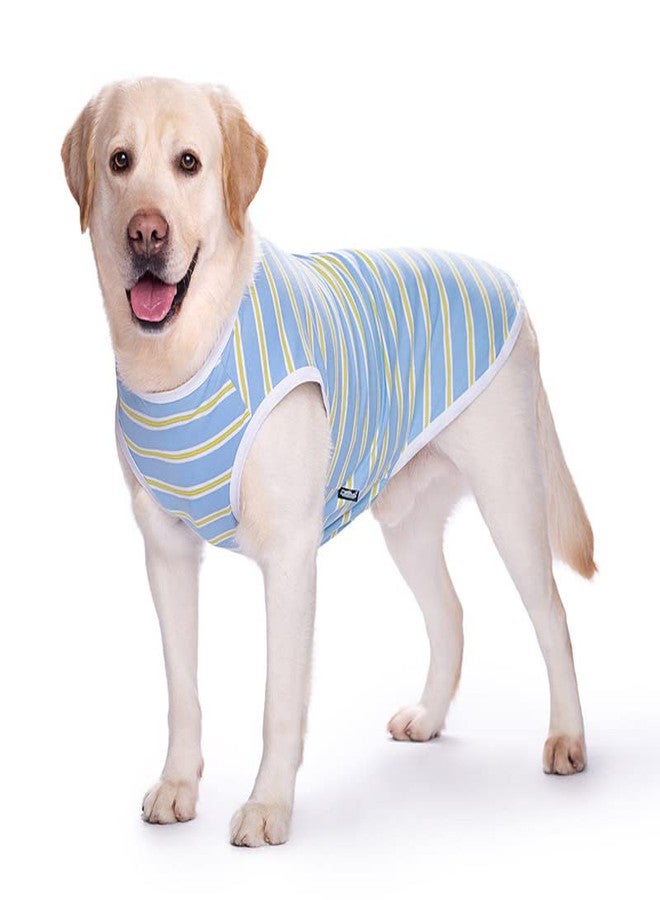 PETANGEL Cotton Striped T- Shirt for Medium/Large Dogs | Breathable Stretchy Fashion Big Dogs Clothes for Beagle, Corgi, Husky, Labarador, Golden Retriver, Samoyed etc (Size: 2XL) - Image 1