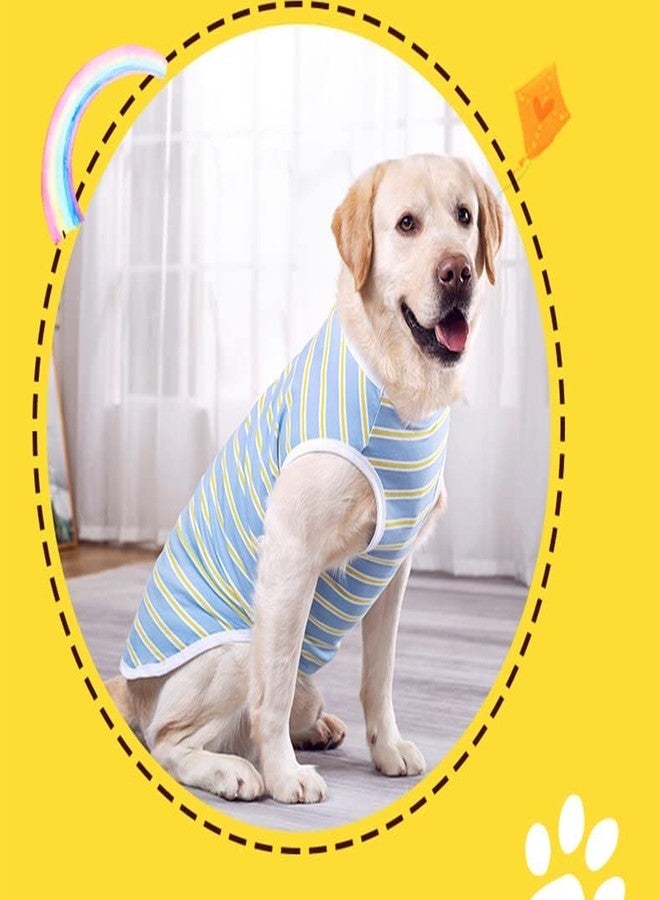 PETANGEL Cotton Striped T- Shirt for Medium/Large Dogs | Breathable Stretchy Fashion Big Dogs Clothes for Beagle, Corgi, Husky, Labarador, Golden Retriver, Samoyed etc (Size: 2XL) - Image 5