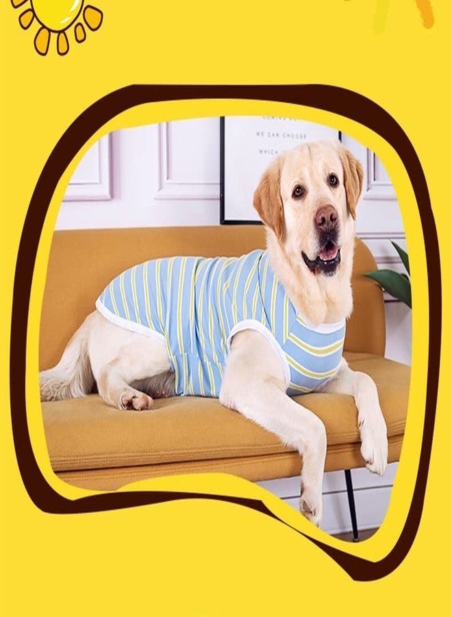 PETANGEL Cotton Striped T- Shirt for Medium/Large Dogs | Breathable Stretchy Fashion Big Dogs Clothes for Beagle, Corgi, Husky, Labarador, Golden Retriver, Samoyed etc (Size: 2XL) - Image 3