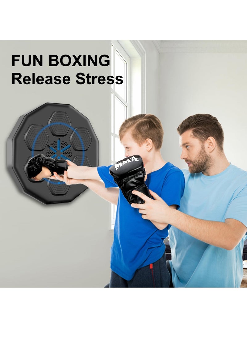 Generic - Electronic Boxing Machine with Boxing Gloves, Smart Bluetooth Music Boxing Machine, Boxing Wall Mount Machine,Wall Punching Pad, Box Beating, Boxing Target,Portable Fighting Game Indoor - Image 1