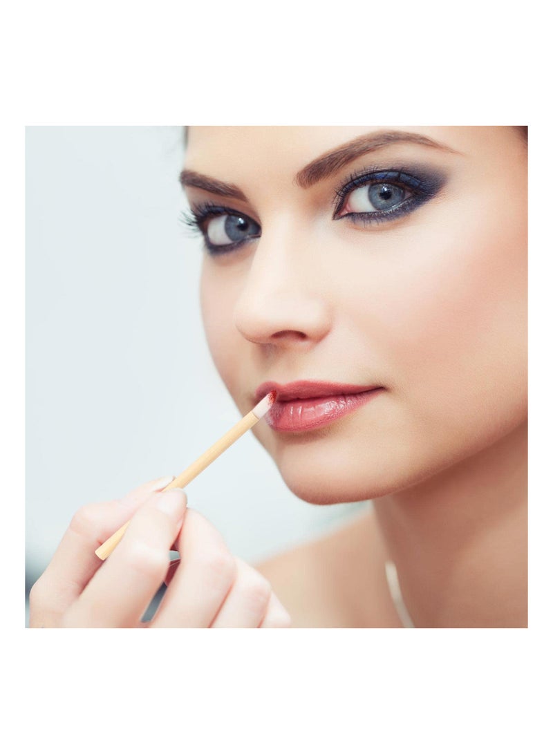 Disposable Bamboo Handle Lip Brushes, Lipstick Lip Gloss Wands Applicator Makeup Tool, for Applying Lip Gloss, Lipstick, Concealer, Etc. Not Easy to Break, Easy to Carry(100Pcs ) - Image 5