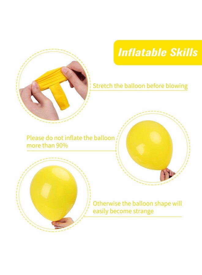RUBFAC 129pcs Yellow Balloons Different Sizes 18 12 10 5 Inch Latex Balloon Garland Arch Kit for Masquerade Party Decoration Gender Reveal Graduation Anniversary Baby Shower Party Supplies - Image 3