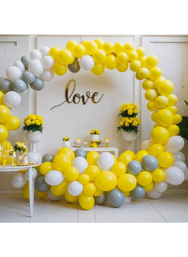 RUBFAC 129pcs Yellow Balloons Different Sizes 18 12 10 5 Inch Latex Balloon Garland Arch Kit for Masquerade Party Decoration Gender Reveal Graduation Anniversary Baby Shower Party Supplies - Image 5