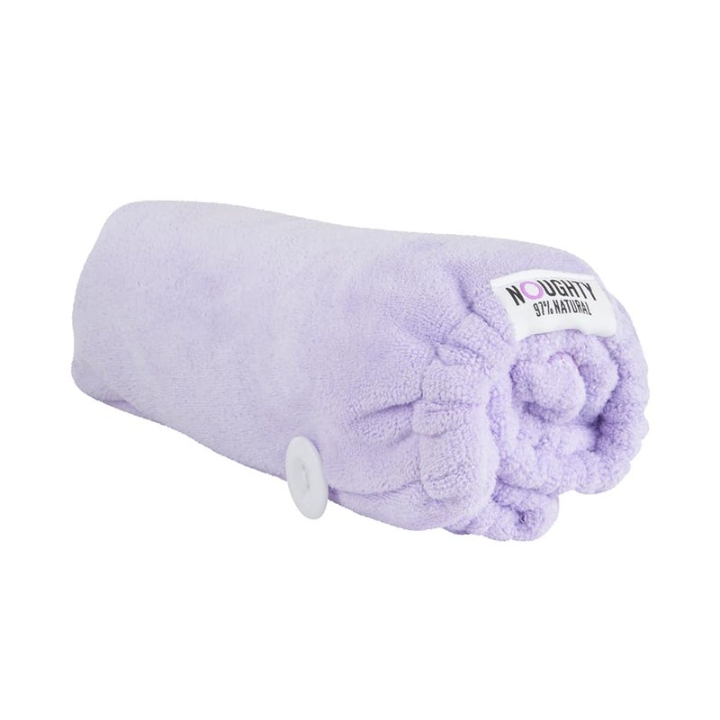 Noughty 97% Natural Purple Microfibre Hair Towel, Hair Towel Wrap Quickly Absorbs Moisture, Reduces Breakage, Combats Frizz, Purple - Image 5