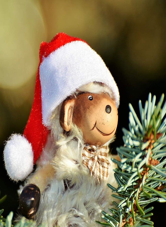 Jolbndcv 30PCS Christmas Santa Hats Silverware Holders Mini Santa Hat Cup Bottles Cover with Scarf for Christmas Xmas Table Dinnerware Candy Wine Bottle Holders - Image 4