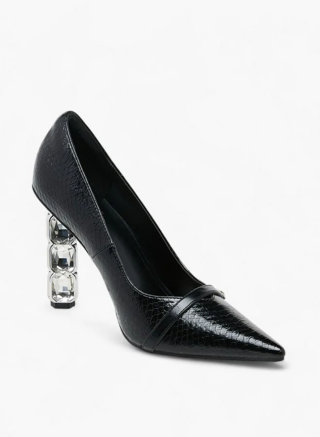 Celeste Women's Pointed Toe Slip-On Pumps with Stiletto Heels