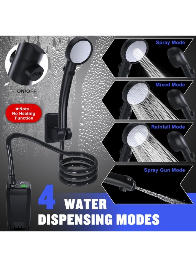 COYO Portable Shower for Camping, [Long-Lasting] 6000mAh Rechargeable Camping Shower with Intelligent LED Display, 4 Spray Modes, IPX7 Waterproof Outdoor Camp Pump for Hiking, Travel, Car, Pet - Image 3