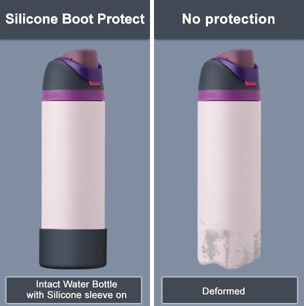 Affute Silicone Boot for Owala Water Bottle 40 oz, Anti-Slip Protective Sleeve for FreeSip/Twist/Flip Water Bottles, BPA Free, Bottom Bumper Cover Protects Water Bottles from Scratches(Dark blue) - Image 3