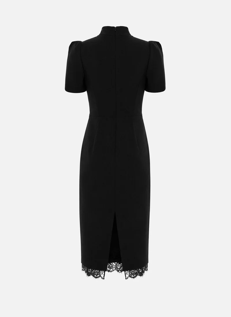 Lichi  Midi dress with a statement neckline and lace for Women | Best Price UAE