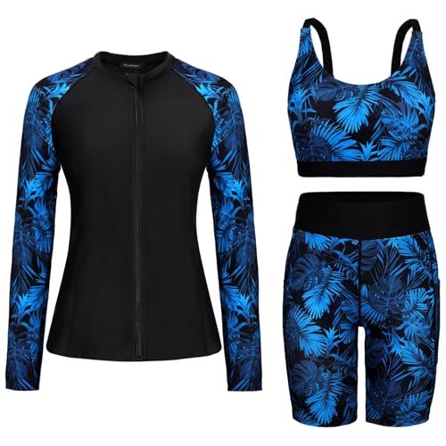 Arolina Womens Rash Guard Long Sleeve Swim Shirts Swimsuit 2025 Bathing Suit with Swim Tops Black S - Image 1