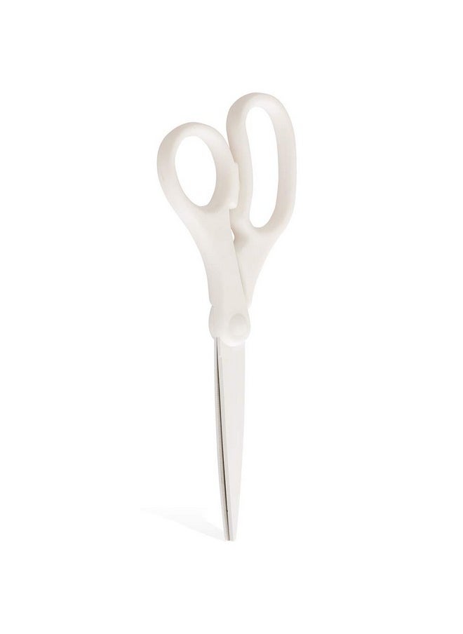 JAM Paper Multi-Purpose Precision Scissors - 8 Inch - White - Ergonomic Handle & Stainless Steel Blades - Sold Individually  - Image 2