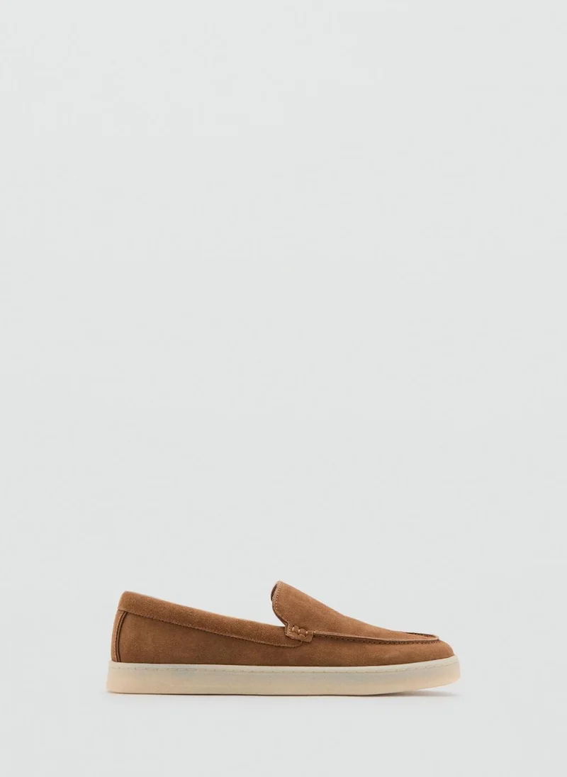 Split leather shoes