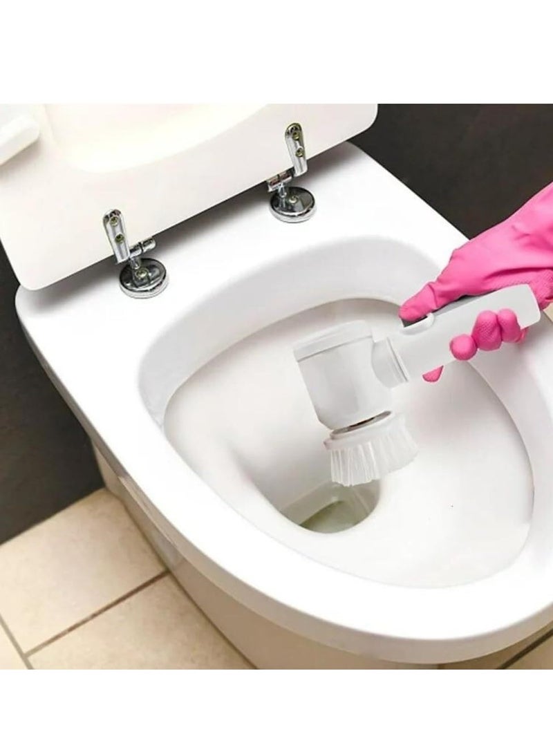 Portable Multi-Function Electric Cleaning Brush - Electric Spin Scrubber, 5 Replace Scrub Heads Multi-Functional Battery Powered Electric Cleaning Suit, for Kitchen Bathtub Shower Bidet - 5 in 1 - Image 4