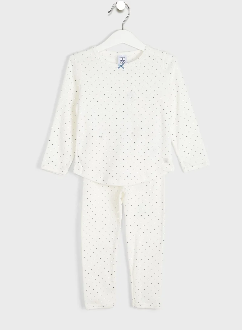Petit Bateau Kids Dot Print Pyjama Set