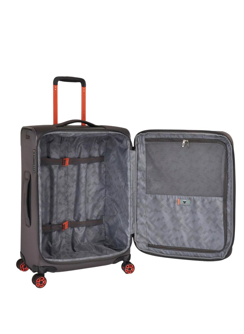Roncato Fabric Trolley 3 Piece Luggage Set 415350-3P Expandable Soft Suitcase Set with TSA Lock & 4 Double Spinner Wheels - Image 3