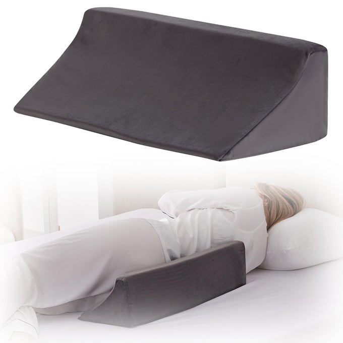 WEDGE PILLOW FOR SIDE SLEEPING COMFORT FOAM BACK PILLOW FOR SIDE SLEEPER BED WEDGES BODY POSITIONERS FOR AFTER SURGERY PREGNANCY SUPPORT BACK PAIN PREVENTING BEDSORES SHORT PLUSH