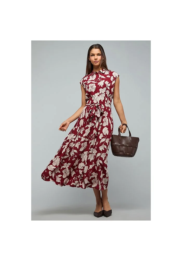 R&b Printed Shirt Dress with Cap Sleeves
