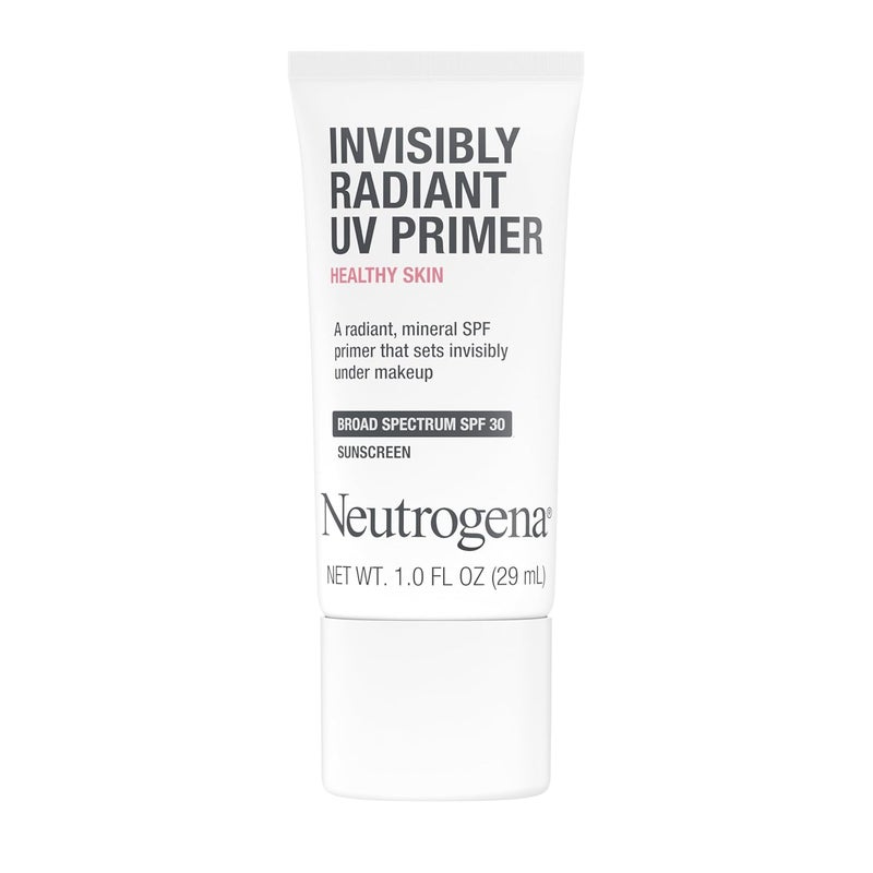 Neutrogena Healthy Skin Invisibly Radiant UV Face Primer with SPF 30 Mineral SPF Primer Sets Invisibly Under Makeup Broad Spectrum Sunscreen Suitable for All Skin Types 1 fl oz