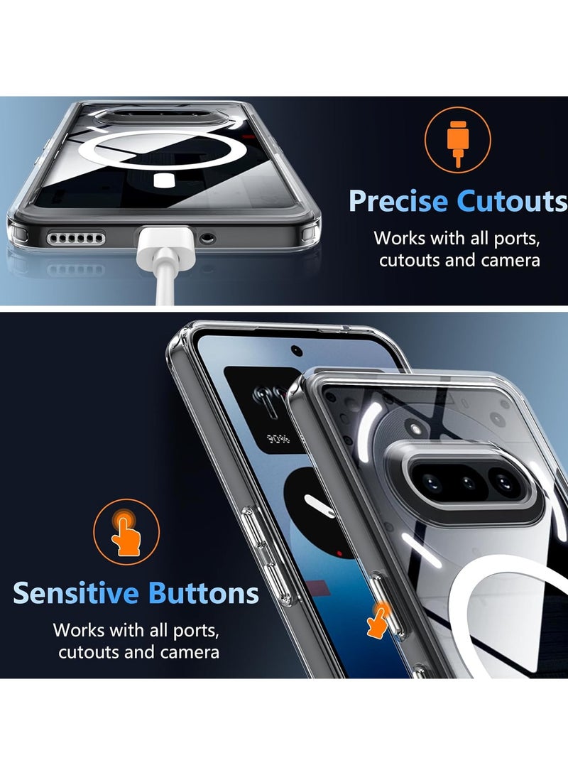 Crystal Clear Case for Nothing Phone 3a Case with Screen Protector, [Not-Yellowing] Shockproof Protective Cover Case for Nothing Phone 3a - Image 5