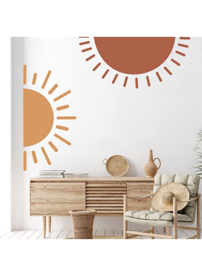 Easma Half Sun Wall Decal Large Wall Decal Sunshine Wall Stickers Baby Room Wall Art Decals Sun Decals for Walls Sunrise Sticker Peel and Stick Headboard Wall Decals for Nursery Kids Bedroom Playroom Decor - Image 4