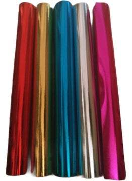Kika Metallic Mirrored Background Cardboard. 50X70 Size. 230 gr. 5 pieces. 5 Main Colors in the Image.