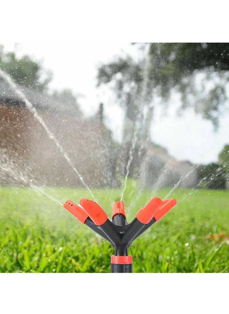 DubaiGallery Garden Sprinkler With Ground Plug Pipe Connector 360-Degree Automatic Rotating Spray Watering Flowers Grass Vegetables Plants  - Image 3