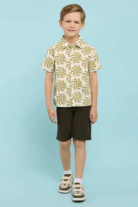 أر أند بي Solid Shorts with Drawstring Waist